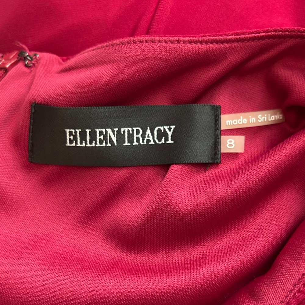 Ellen Tracy One Shoulder Red Dress Formal NWT - Picture 8 of 8